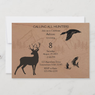 Boys Hunting Invitation