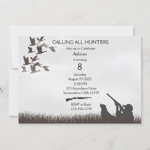 Boys Hunting Invitation
