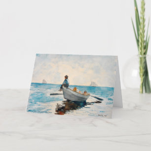 Boys In A Dory (1880) By Winslow Homer Thank You Card