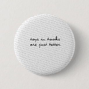 Boys in Books 6 Cm Round Badge