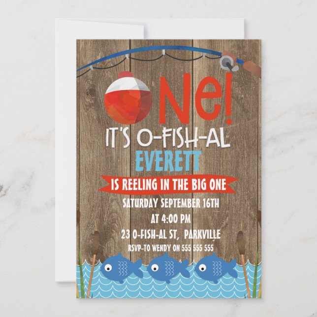 Boy's Its O-fish-al 1st Birthday Invitation (Front)