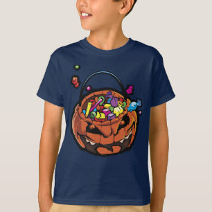 Boys Jack-O-Lantern Halloween graphic tee shirt