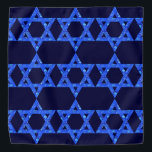 Boys Jewish Star of David Bandanna in Blue ©<br><div class="desc">Cute patterned Jewish Star of David on blue for men or boys.</div>