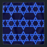 Boys Jewish Star of David Bandanna in Blue ©<br><div class="desc">Cute patterned Jewish Star of David on blue for men or boys.</div>