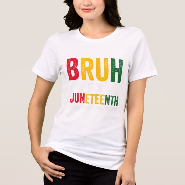Boys Juneteenth Tee Black Freedom 2024 Men And Kid (Front)