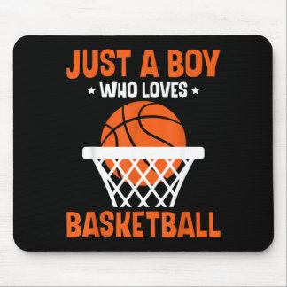 Boys Just A Boy Who Loves Basball Bball Mouse Pad