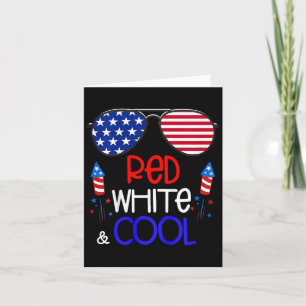 Boys Kids 4th Of July Red White And Cool Sungles G Card