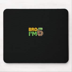 Boys Kids 6th Birthday Boy Bro I’m 6 Year Old Game Mouse Pad