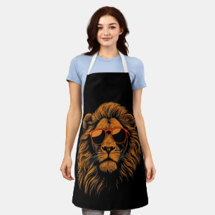 Boys Kids Funny Lion Animal Apron