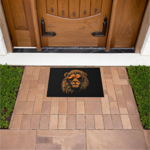 Boys Kids Funny Lion Animal Doormat