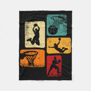 Boys Kids Men Bysketbyll Vintage Fun Bysketbyll Fu Fleece Blanket