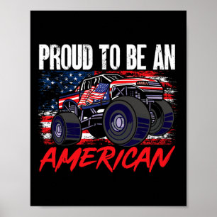 Boys Kids Proud To Be An American 4th Of July  Poster