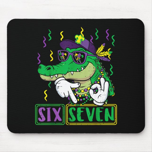 Boys Kids Six Seven Alligator 6 7 Mouse Pad (Front)