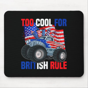 Boys Kids Too Cool For British Rule 4th Of July  Mouse Pad