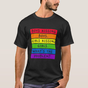 Boys Kissing Boys Girls Kissing Girls LGBTQIA+ CSD T-Shirt