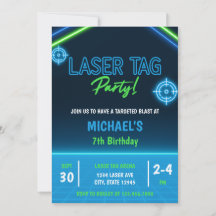 Boy's Laser Tag Neon Glow Birthday