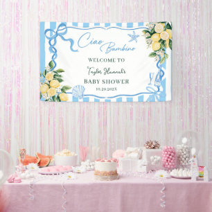 Boys Lemon Ciao Baby Italian Baby Shower Banner