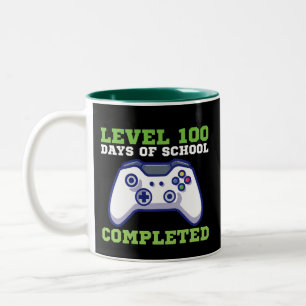 Boys Level 100 Days Of School Completed Two-Tone Coffee Mug