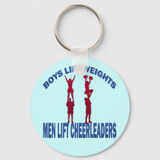 BOYS LIFT WEIGHTS MEN LIFT CHEERLEADERS KEY RING