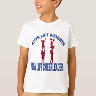 BOYS LIFT WEIGHTS MEN LIFT CHEERLEADERS T-Shirt