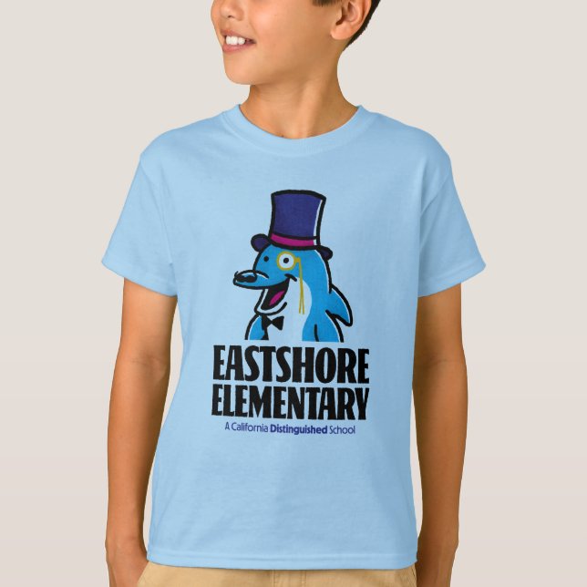 Boys' Light Blue Fancy Dolphin T-Shirt (Front)