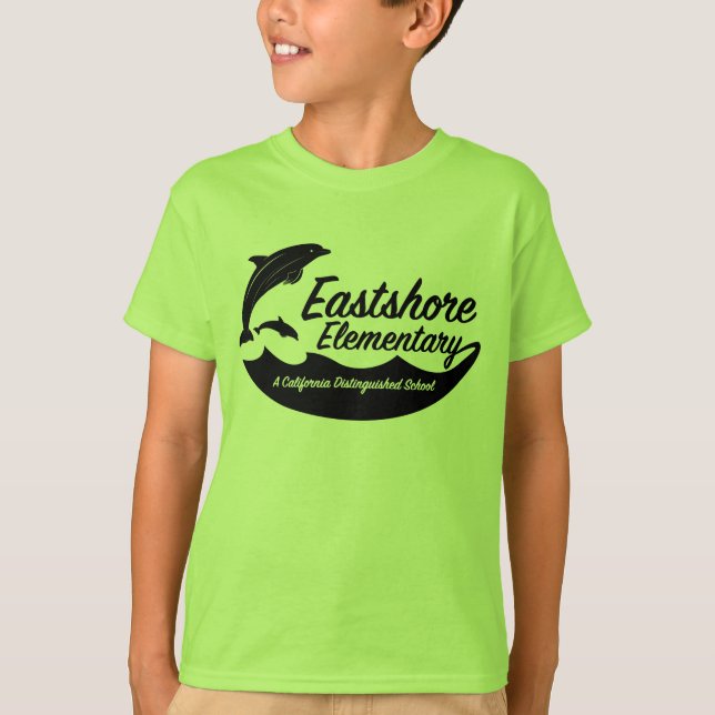 Boys' Lime Jumping Dolphin T-Shirt (Front)