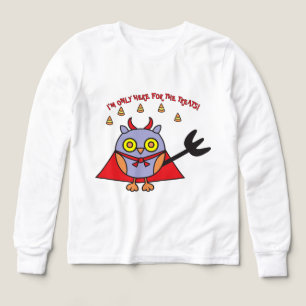 Boy's Long Sleeve T-Shirt  Devil Owl Personalise