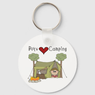 Boys Love Camping Key Ring