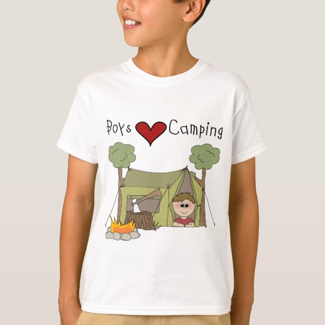 Boys Love Camping T-Shirt (Front)