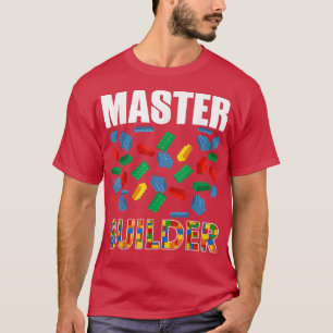 Boys Master Builder Funny Brick Building Blocks To T-Shirt