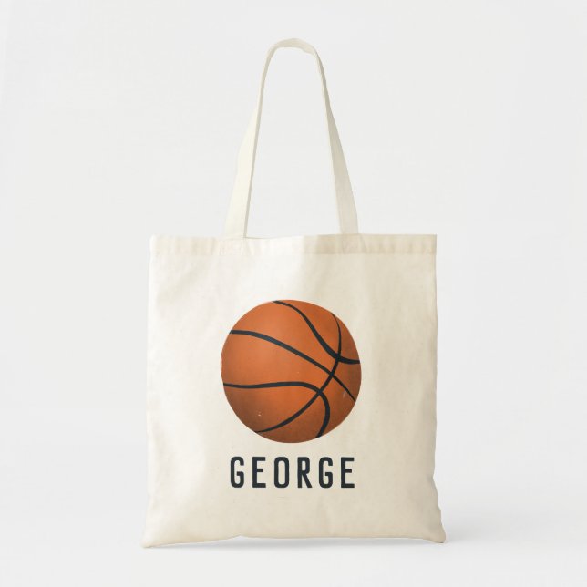 Boys Modern Basketball Sports Kids Tote Bag (Front)