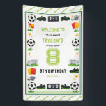 Boys Modern Sports Soccer Kids 8th Birthday Party Banner<br><div class="desc">Modern soccer 8th birthday party banner for boys. Personalized sports-themed banner perfect for kids soccer birthday party decorations and festive celebrations. ⚽🎉 Celebrate in sporty style with this modern soccer 8th birthday party banner! Perfect for young soccer fans, this fun banner can be personalized with the birthday kid’s name and...</div>