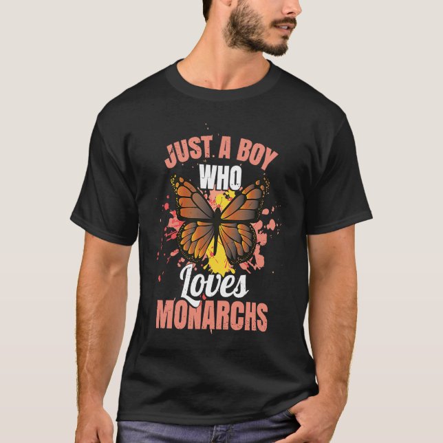 Boys Monarch Butterfly T-Shirt (Front)