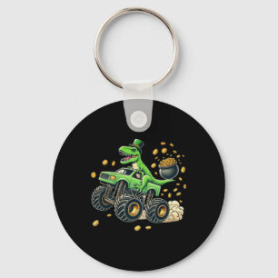 Boys Monster Truck T-rex St Patricks Day Dinosaur  Key Ring