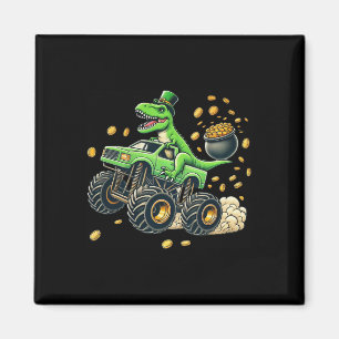 Boys Monster Truck T-rex St Patricks Day Dinosaur  Magnet