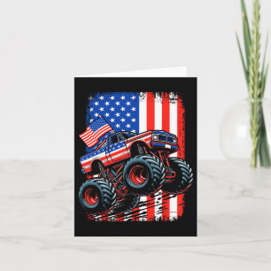 Boys Monster Truck Usa Flag Monster Truck 4th Of J Card