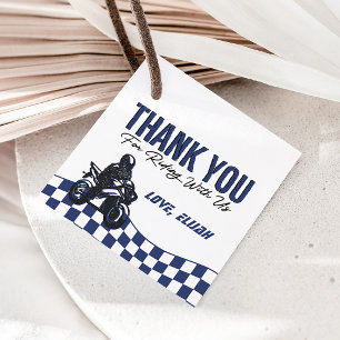 Boys' Motocross Dirt Bike Birthday Favour Tags