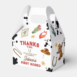 Boys My First Rodeo Cowboy 1st Birthday Favour Box