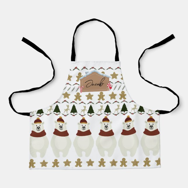 Boys Name Christmas Apron  (Front)