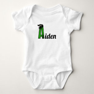 Boys Name custom start with A Baby Bodysuit