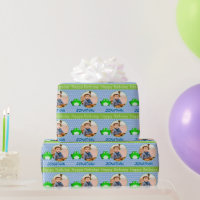 Boys Name Photo Birthday Blue & Green Frog