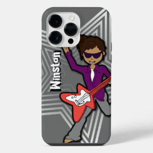Boys name rockstar kids grey iphone case
