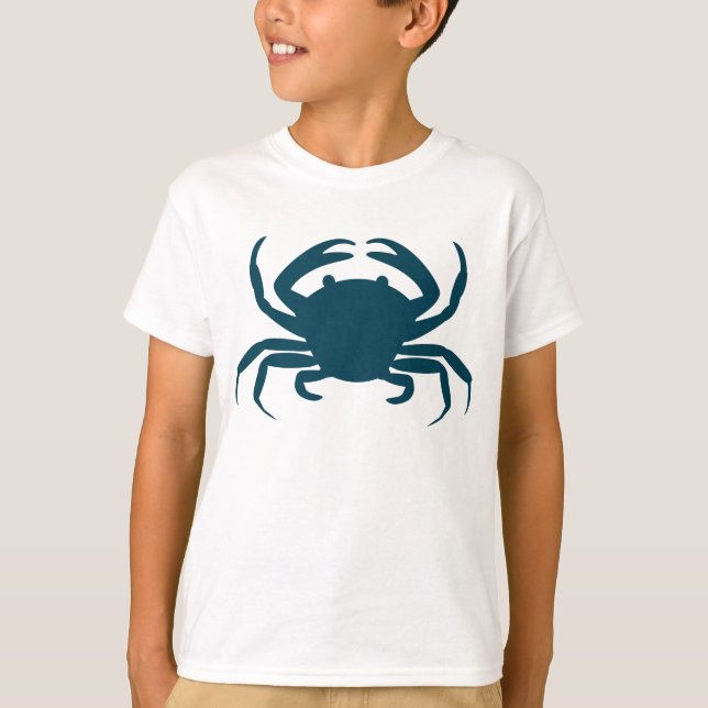 Boys Nautical blue crab beach t-shirt (Front)