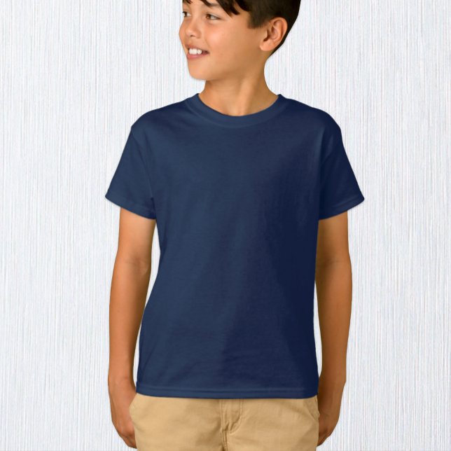 Boys Navy T-Shirt, Kids / Customise T-Shirt (Creator Uploaded)