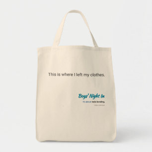 Boys' Night In tote bag