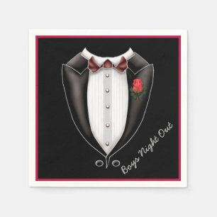 Boys Night Out Tuxedo Party Napkins