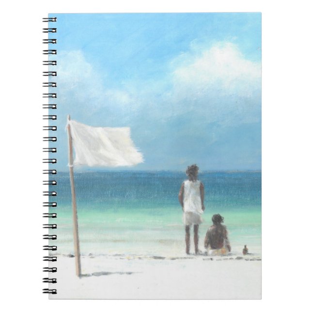 Boys on Beach Kenya Spiral Notebook (Front)