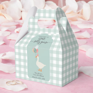 Boy's One Silly Goose 1st Birthday Party Favour Box