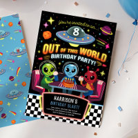 Boys Out Of This World Neon Space Birthday