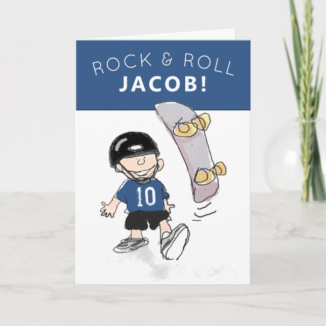 boy's personalised birthday card (Front)